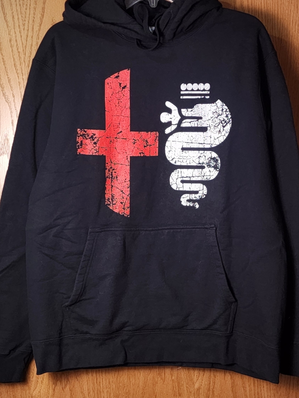 Alfa Romeo logo Black Hoodie with Graphic Design Large Unisex